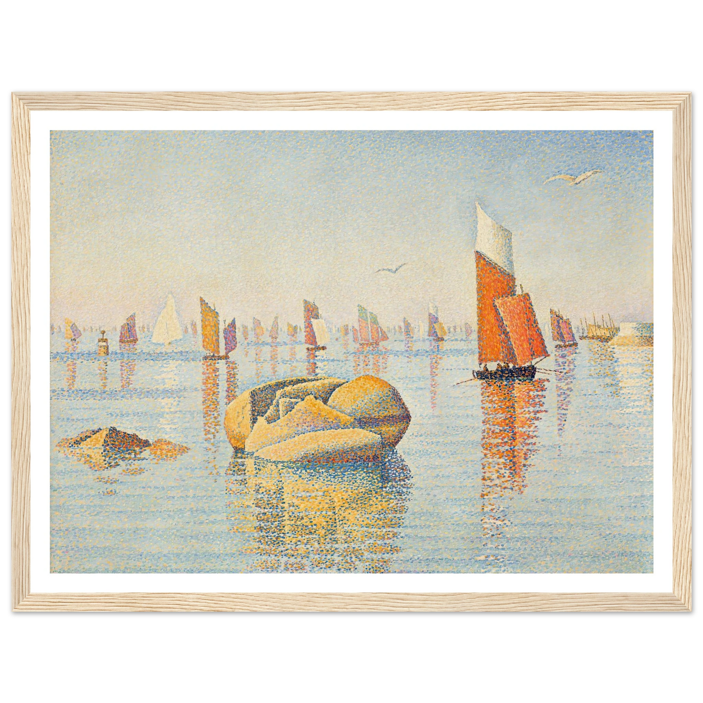 Concarneau, calme du matin (1891) Art Print | Paul Signac-Quipham Collections