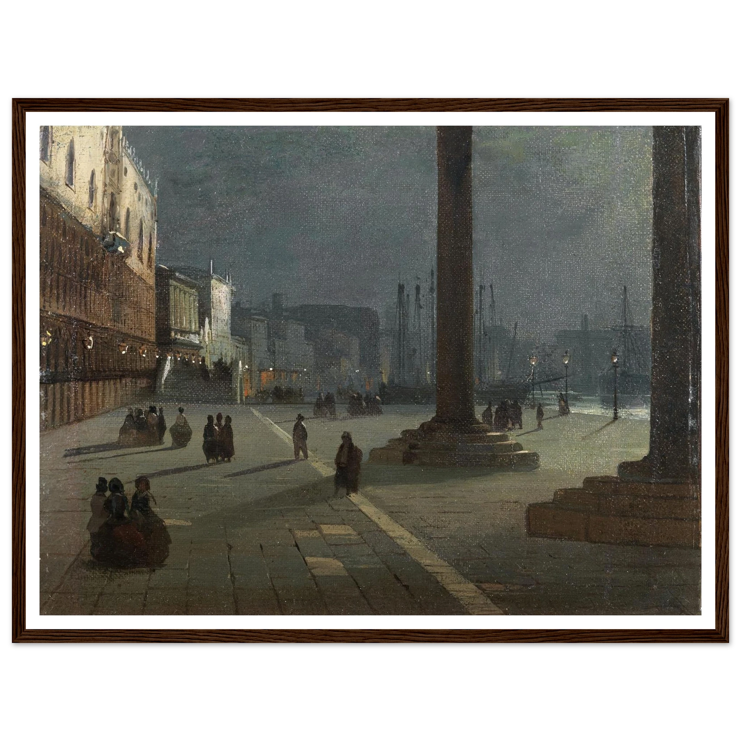 Venezia Molo di San Marco Art Print | Ippolito Caffi-Quipham Collections