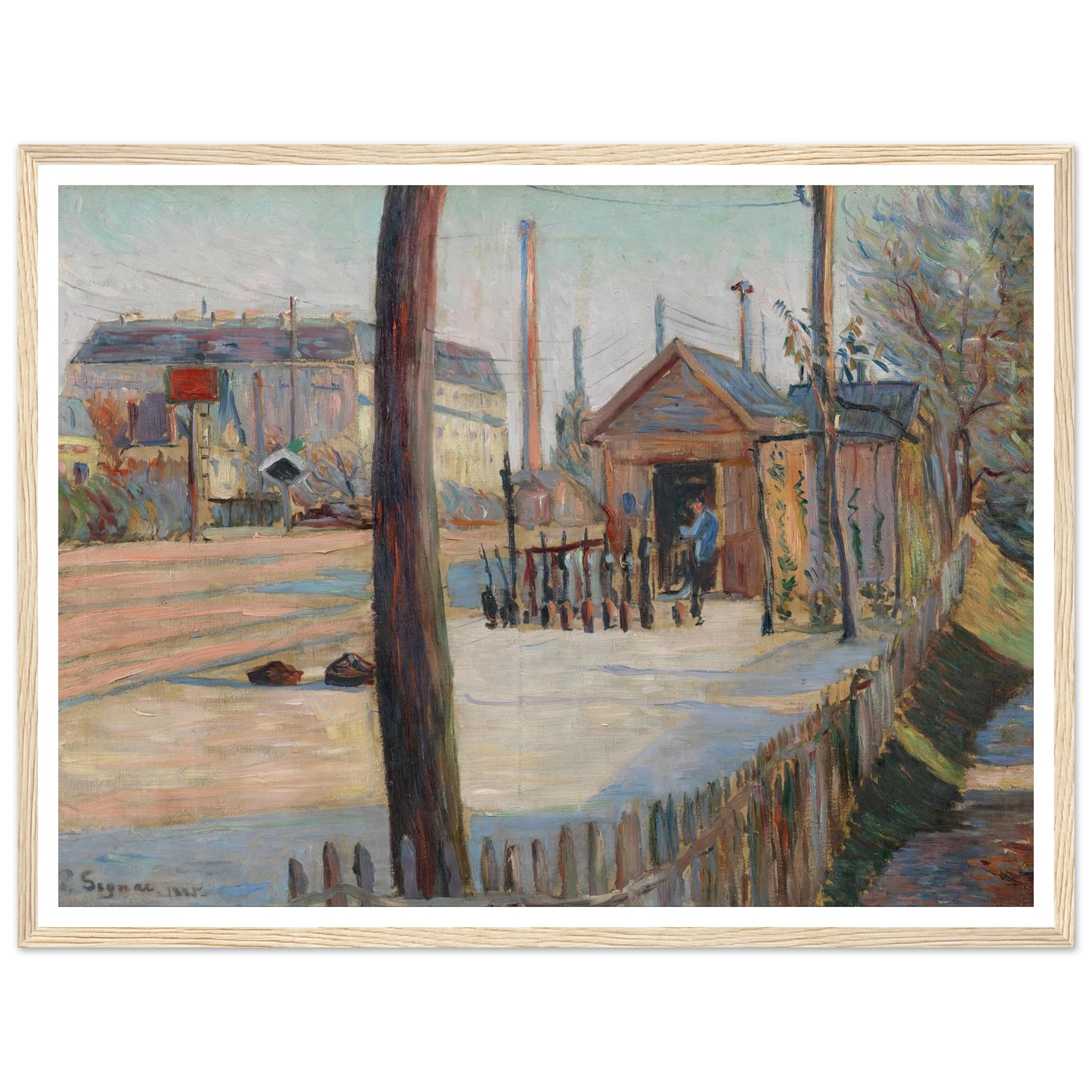 Railway junction near Bois-Colombes Art Print | Paul Signac-Quipham Collections