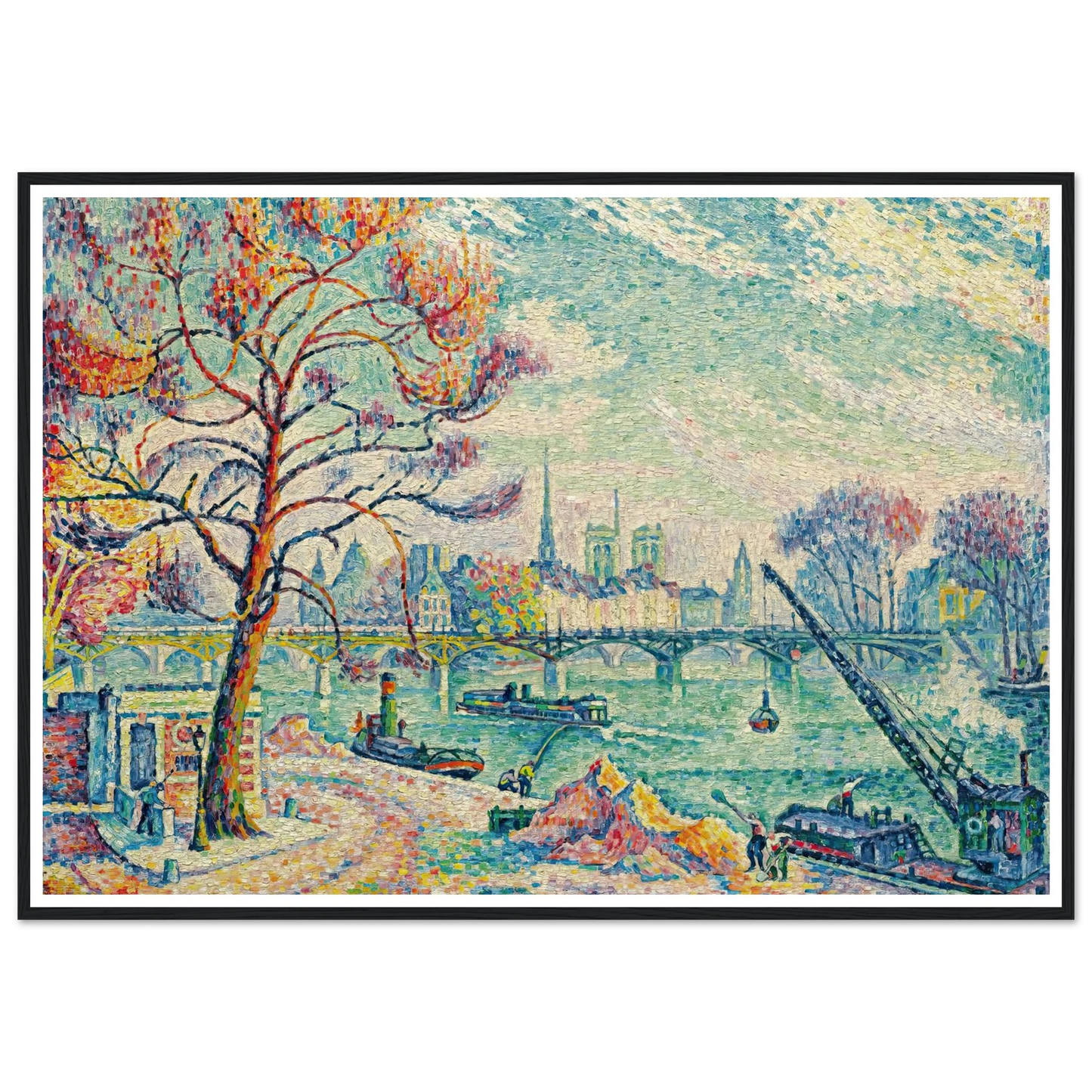 Pont Des Arts (Paris) (1925) Art Print | Paul Signac-Quipham Collections