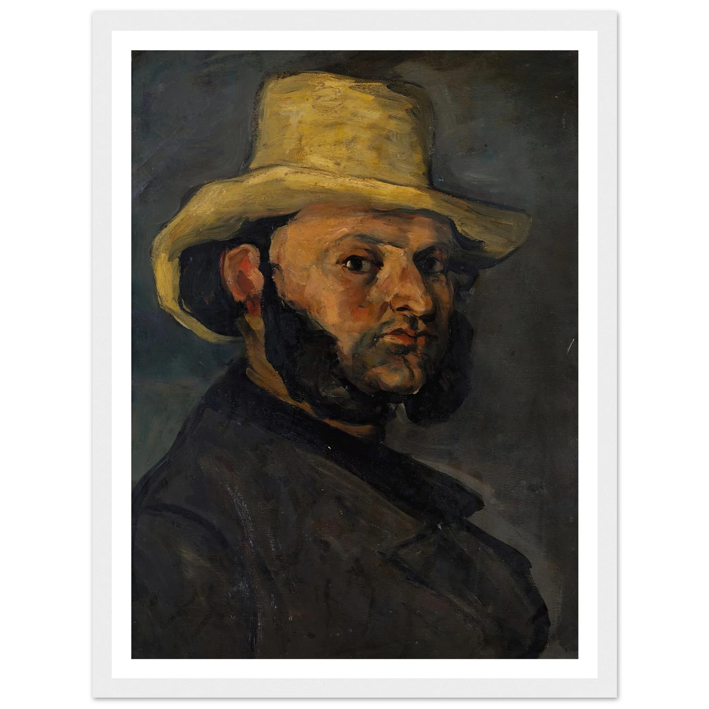 Gustave Boyer (b. 1840) in a Straw Hat (1870–71) Art Print | Paul Cezanne-Quipham Collections