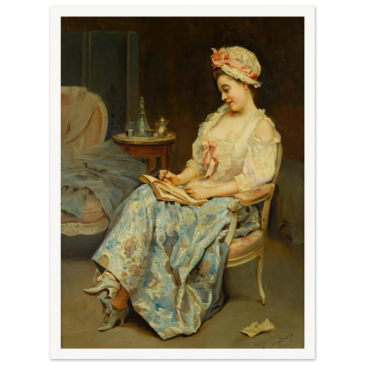A moment of reflection Art Print | Raimundo de Madrazo y Garreta-Quipham Collections