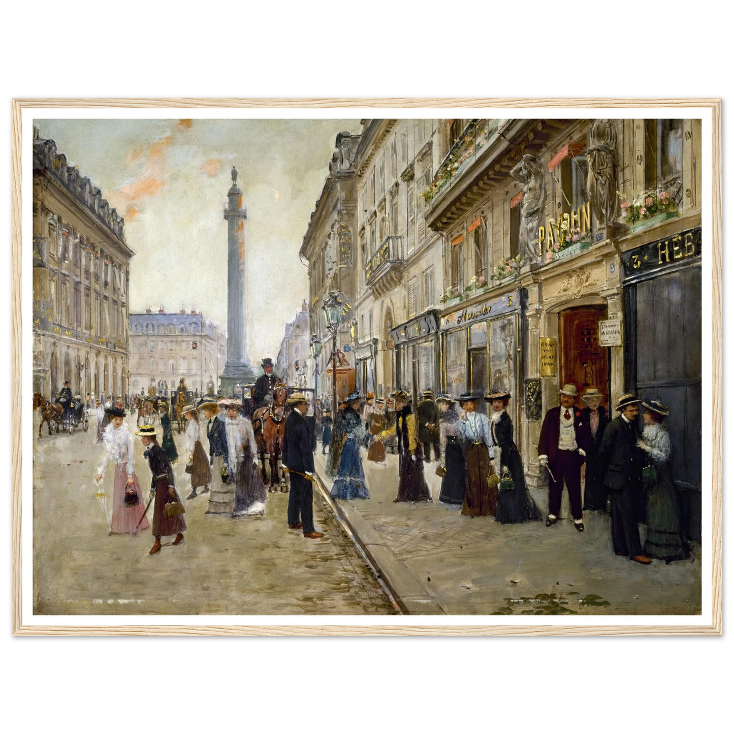 Sortie des ouvrières de la maison Paquin (1900) Art Print | Jean Beraud-Quipham Collections
