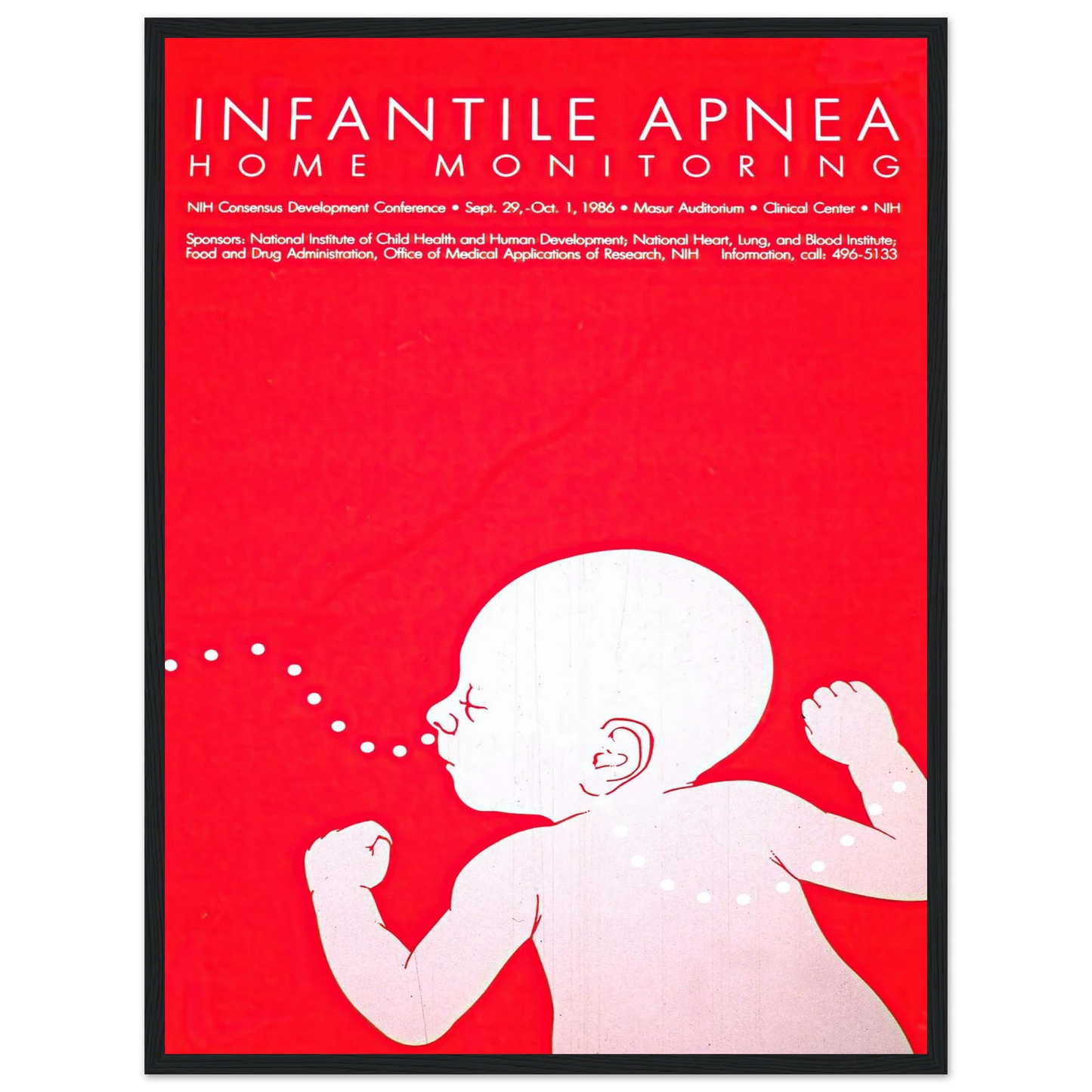Infantile apnea home monitoring (1986) Art Print | National Institutes of Health-Quipham Collections