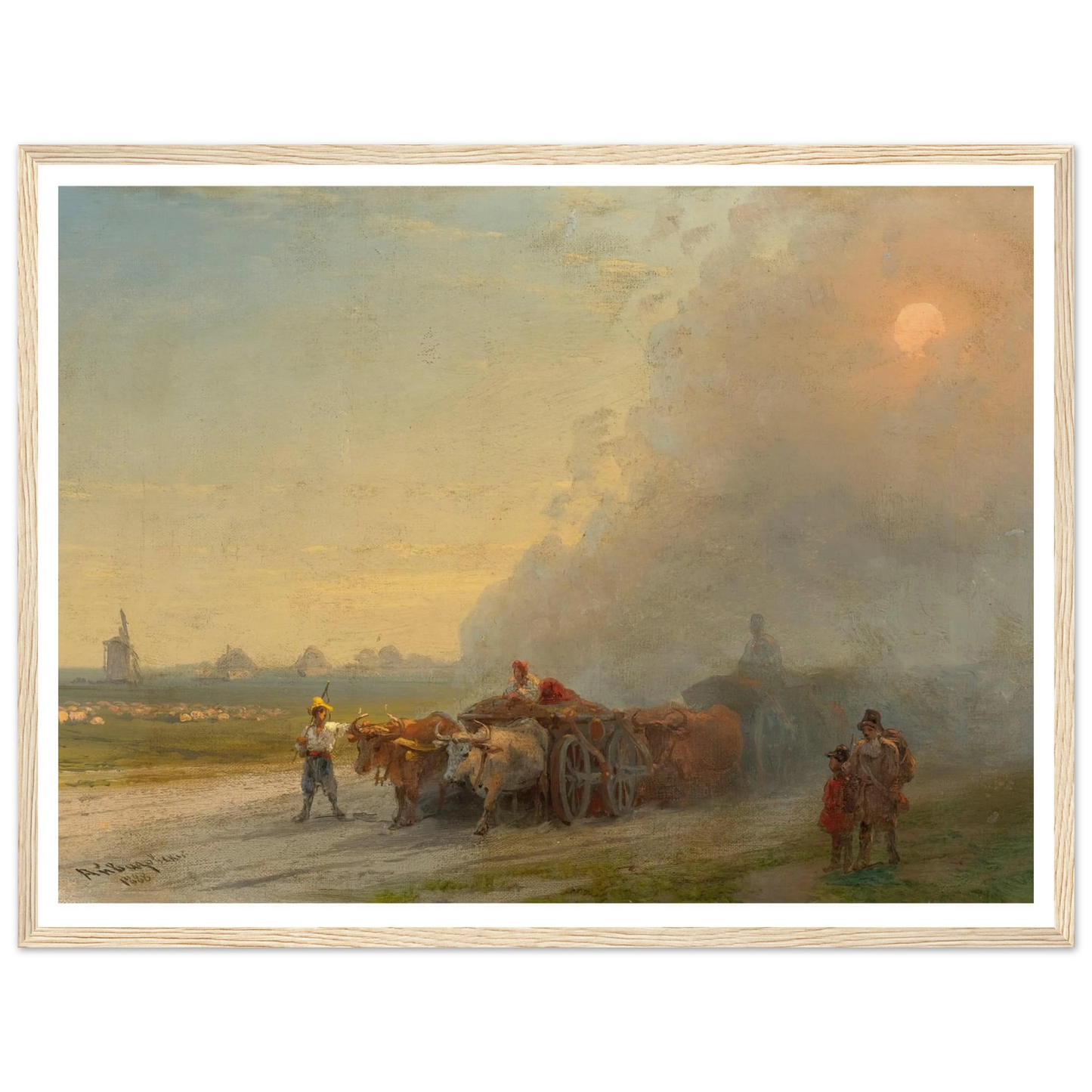 Ox-Carts In The Ukrainian Steppe (1888) Art Print | Ivan Konstantinovich Aivazovsky-Quipham Collections