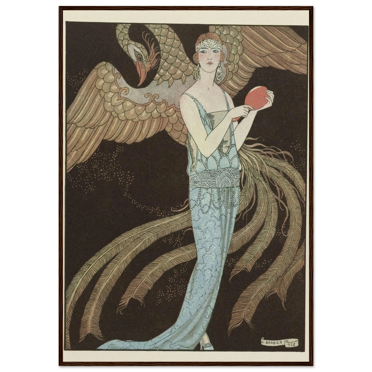 Sortilèges ; Robe du soir, de Beer (1922) Art Print | George Barbier-Quipham Collections