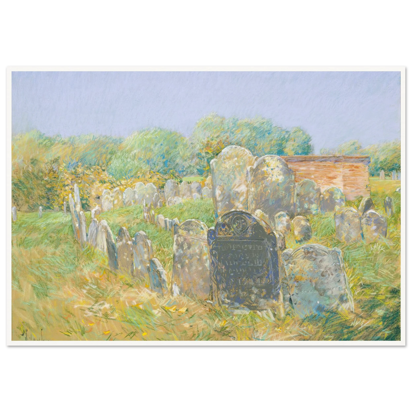 Colonial Graveyard at Lexington (ca. 1891) Art Print | Childe Hassam-Quipham Collections