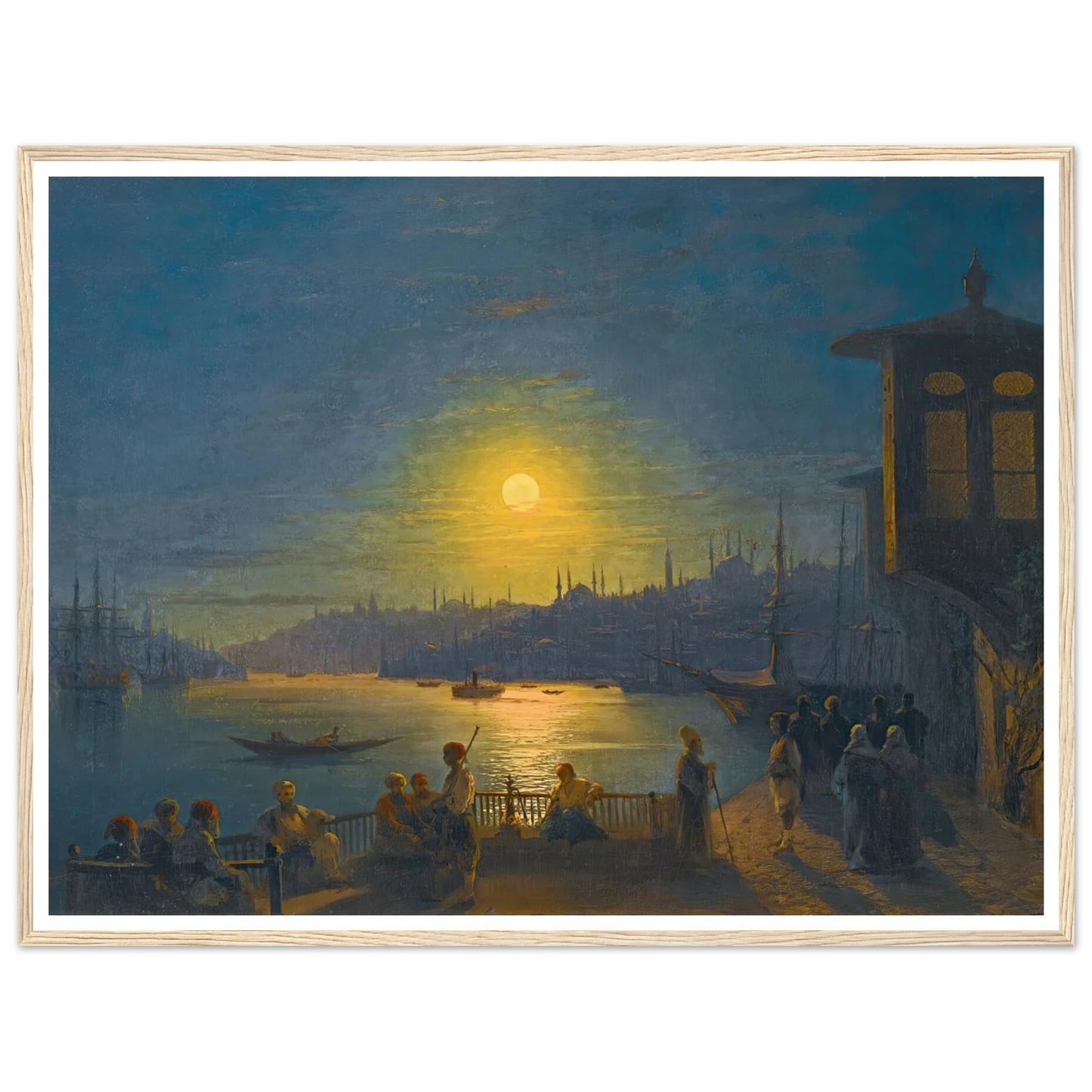 Moonrise Over The Golden Horn (1886) Art Print | Ivan Konstantinovich Aivazovsky-Quipham Collections