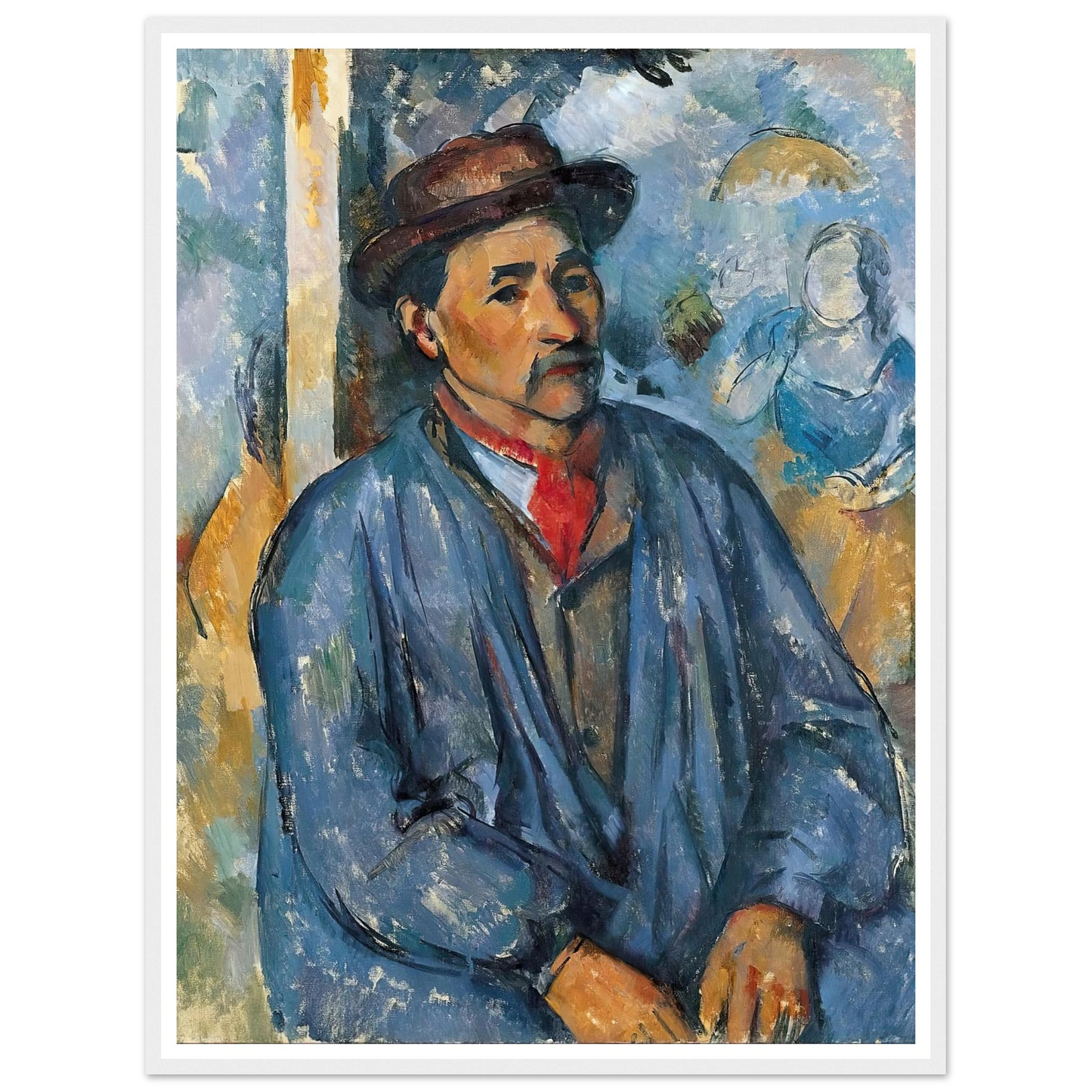 Man in a Blue Smock (c. 1896–97) Art Print | Paul Cezanne-Quipham Collections