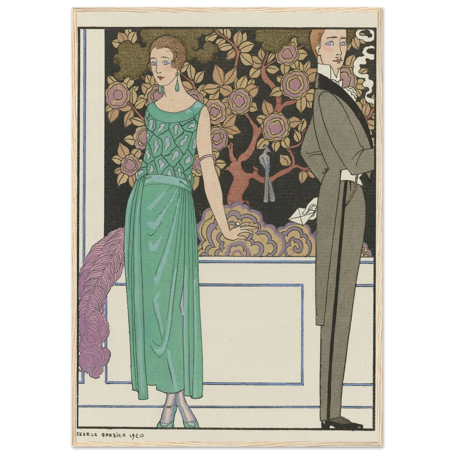 La premiere imprudence ; Robe du soir, de Beer (1921) Art Print | George Barbier-Quipham Collections