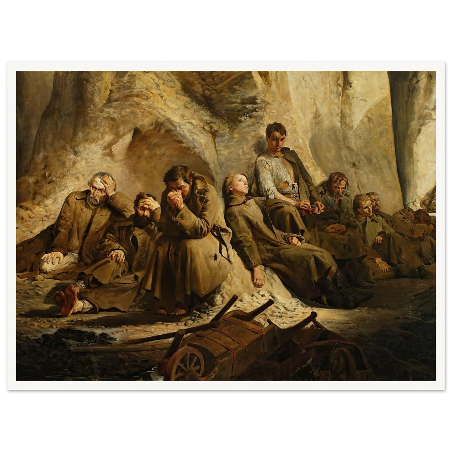 Sunday at the mine (Rest at the mine) (1882) Art Print | Jacek Malczewski-Quipham Collections