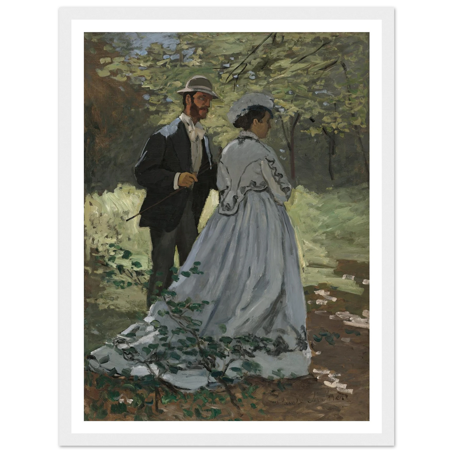 Bazille and Camille (Study for Déjeuner sur l’Herbe ) (1865) Art Print | Claude Monet-Quipham Collections
