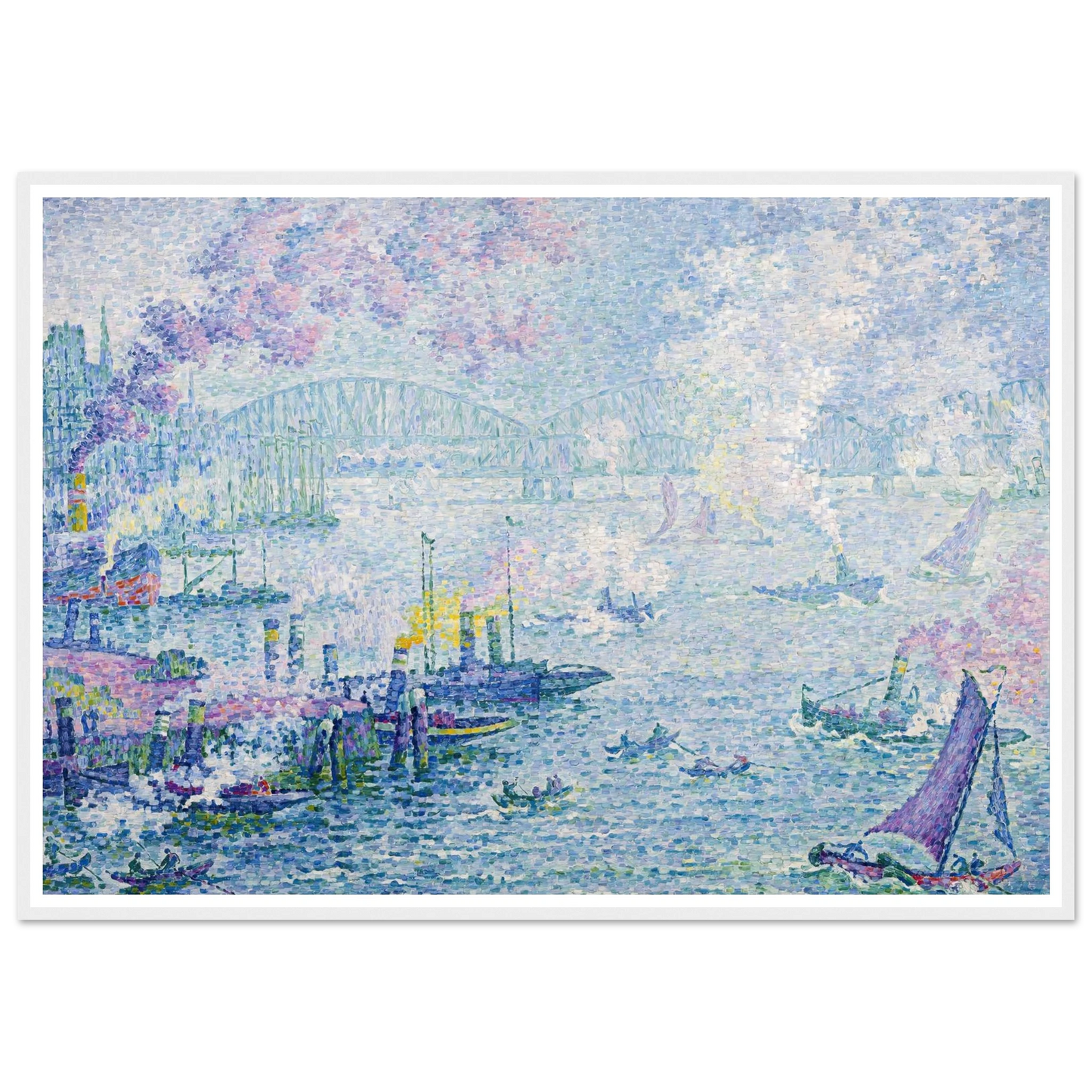 The Port of Rotterdam (1907) Art Print | Paul Signac-Quipham Collections