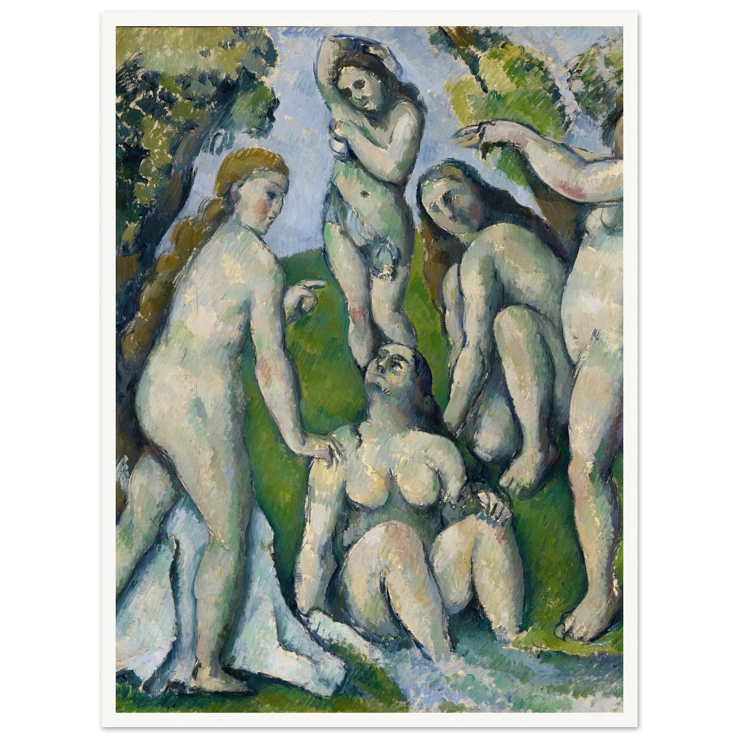 Five Bathers (1885-1887) Art Print | Paul Cezanne-Quipham Collections