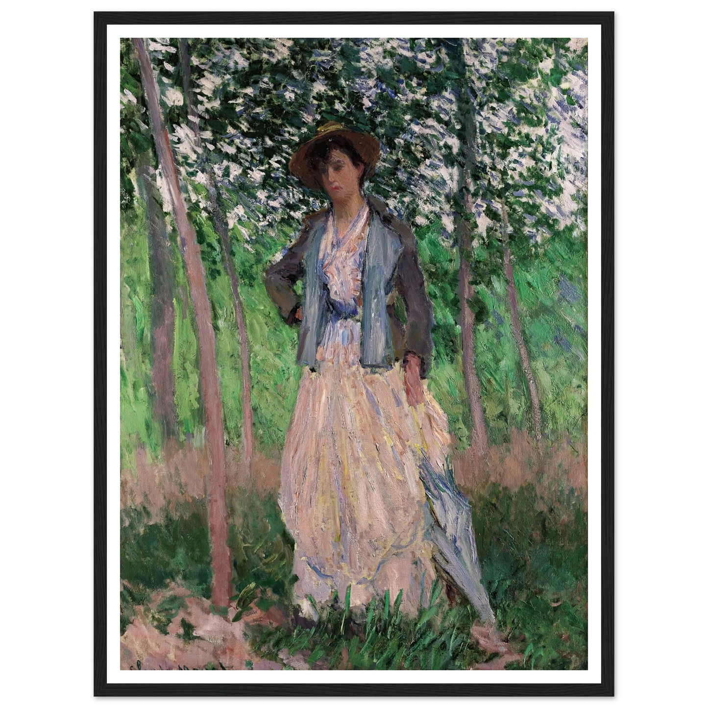 The Stroller (Suzanne Hoschedé, later Mrs. Theodore Earl Butler, 1868–1899) (1887) Art Print | Claude Monet-Quipham Collections
