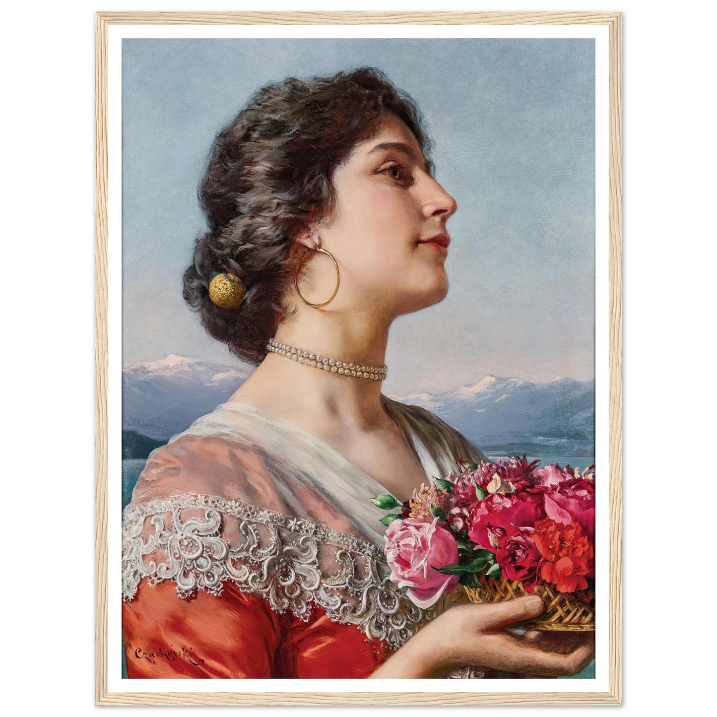 Young flower seller Art Print | Wladyslaw Czachorski-Quipham Collections