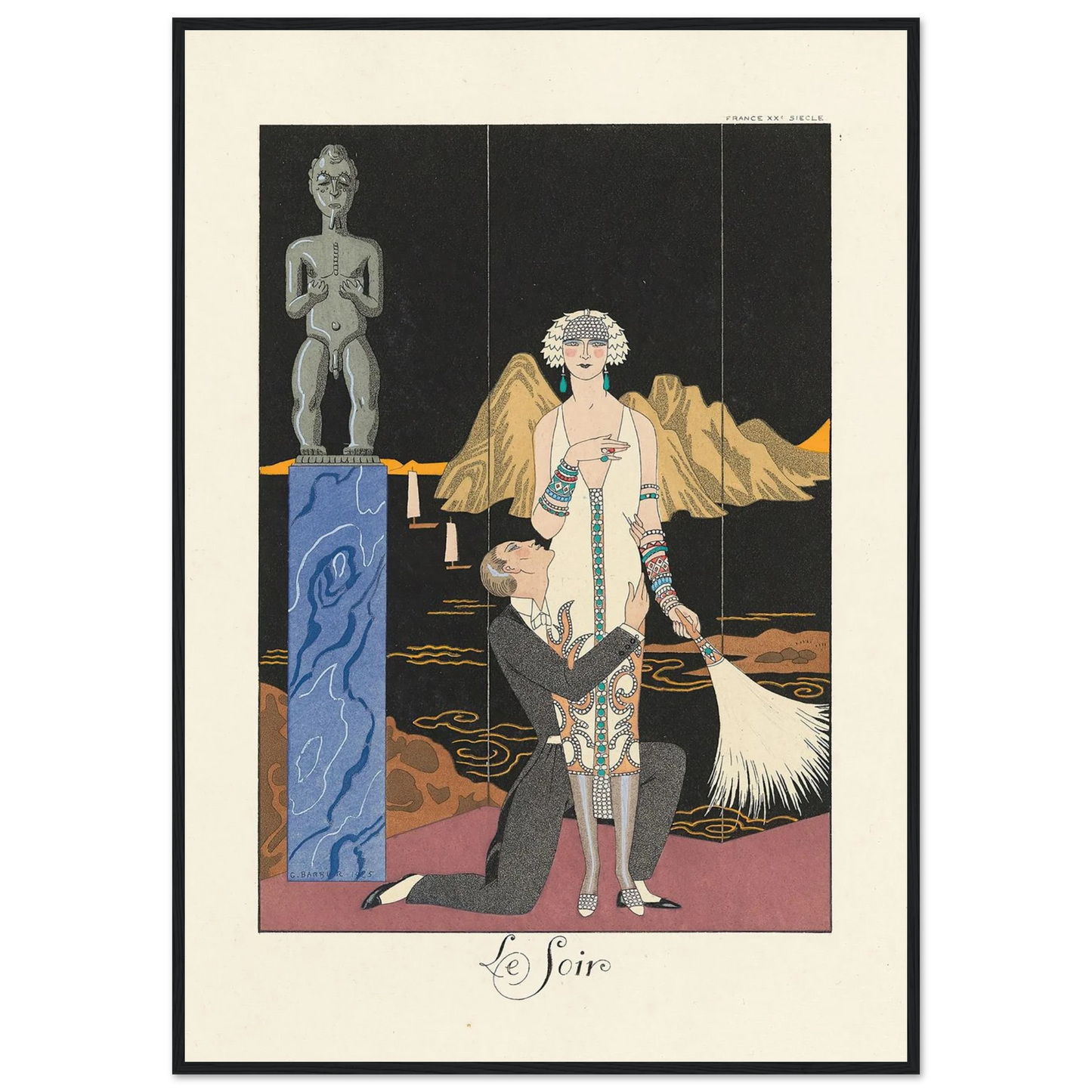 Le Soir (Evening) (1922–1926) Art Print | George Barbier-Quipham Collections