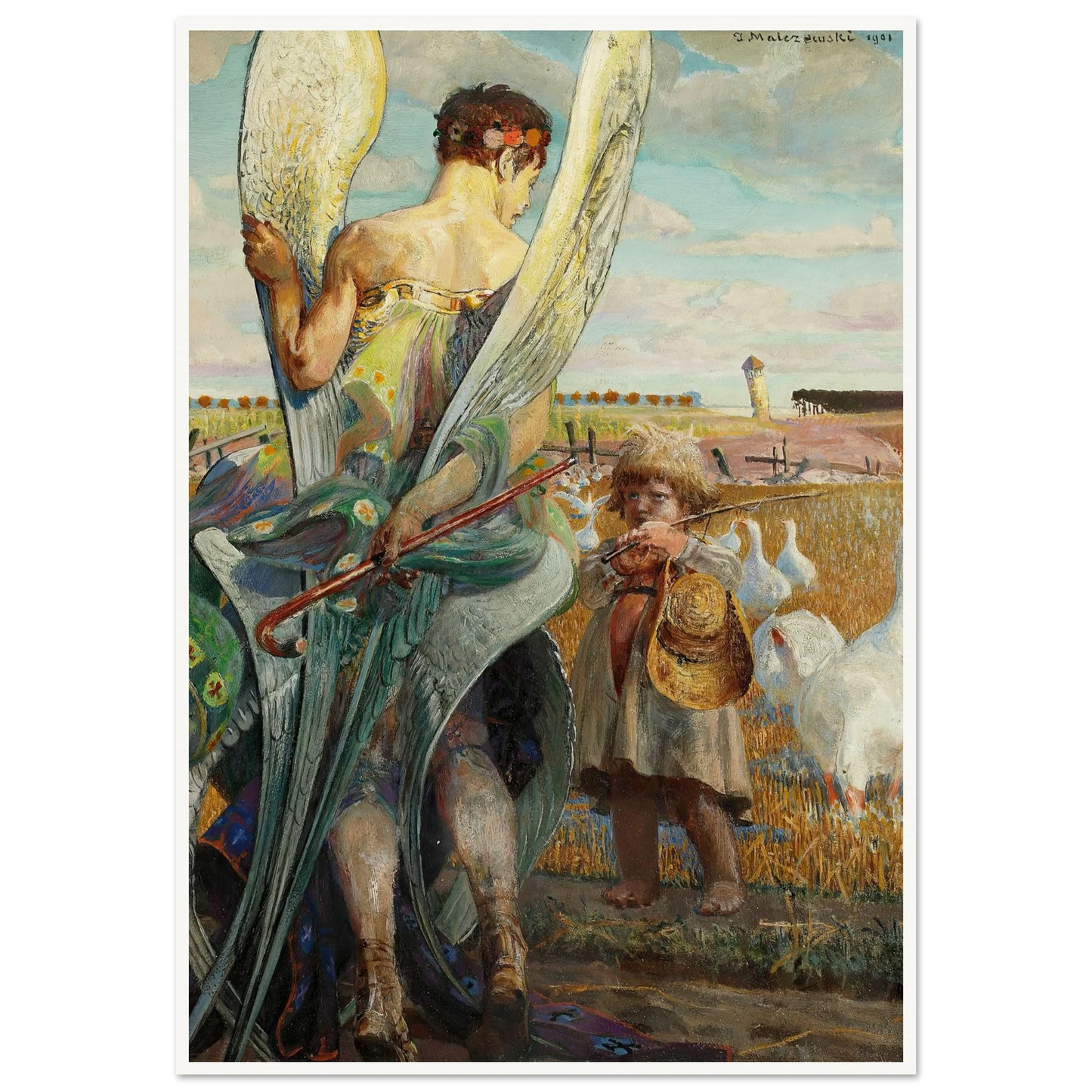 Angel, I shall follow thee (1901) Art Print | Jacek Malczewski-Quipham Collections