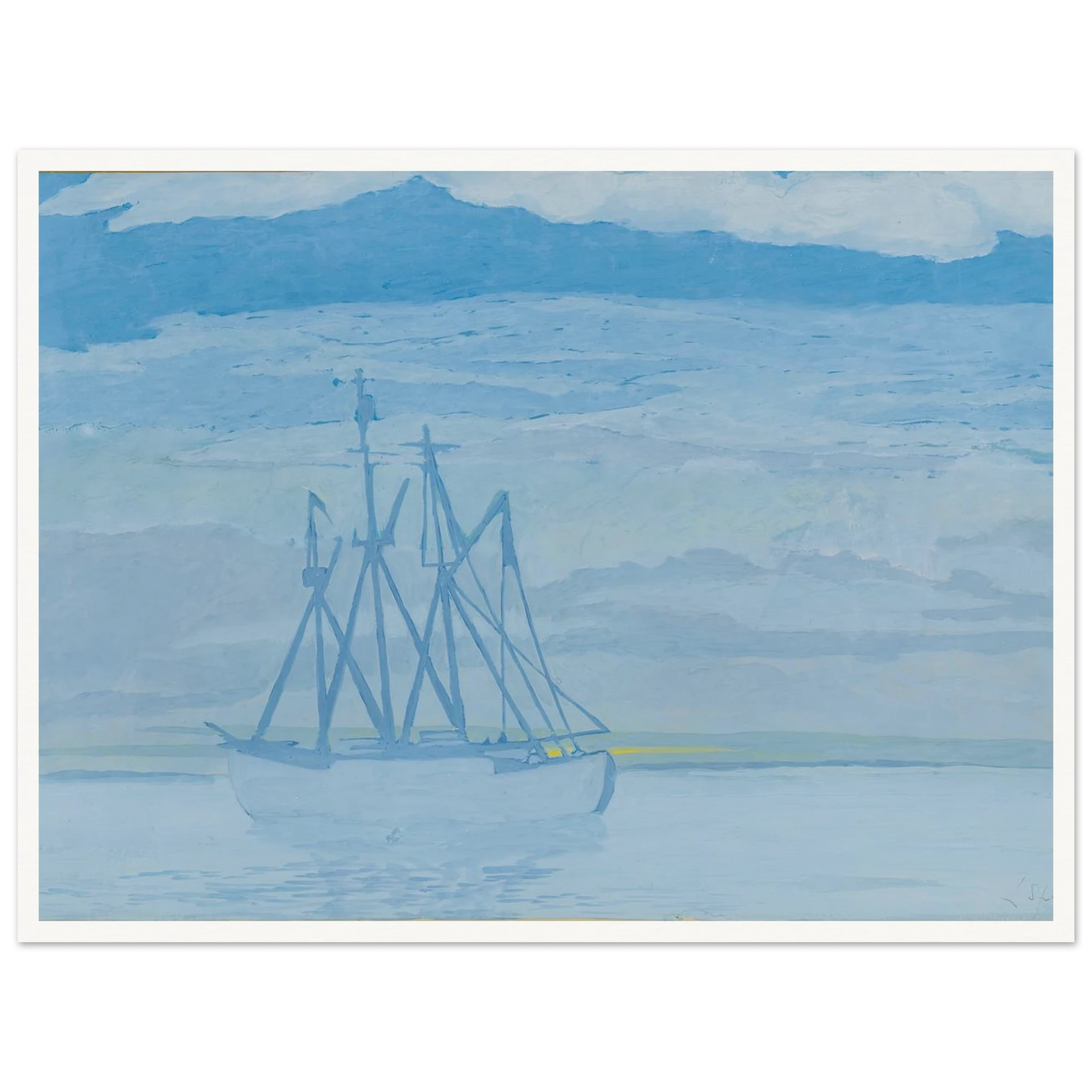 Chalutier sur la mer (1921) Art Print | Leon Spilliaert-Quipham Collections