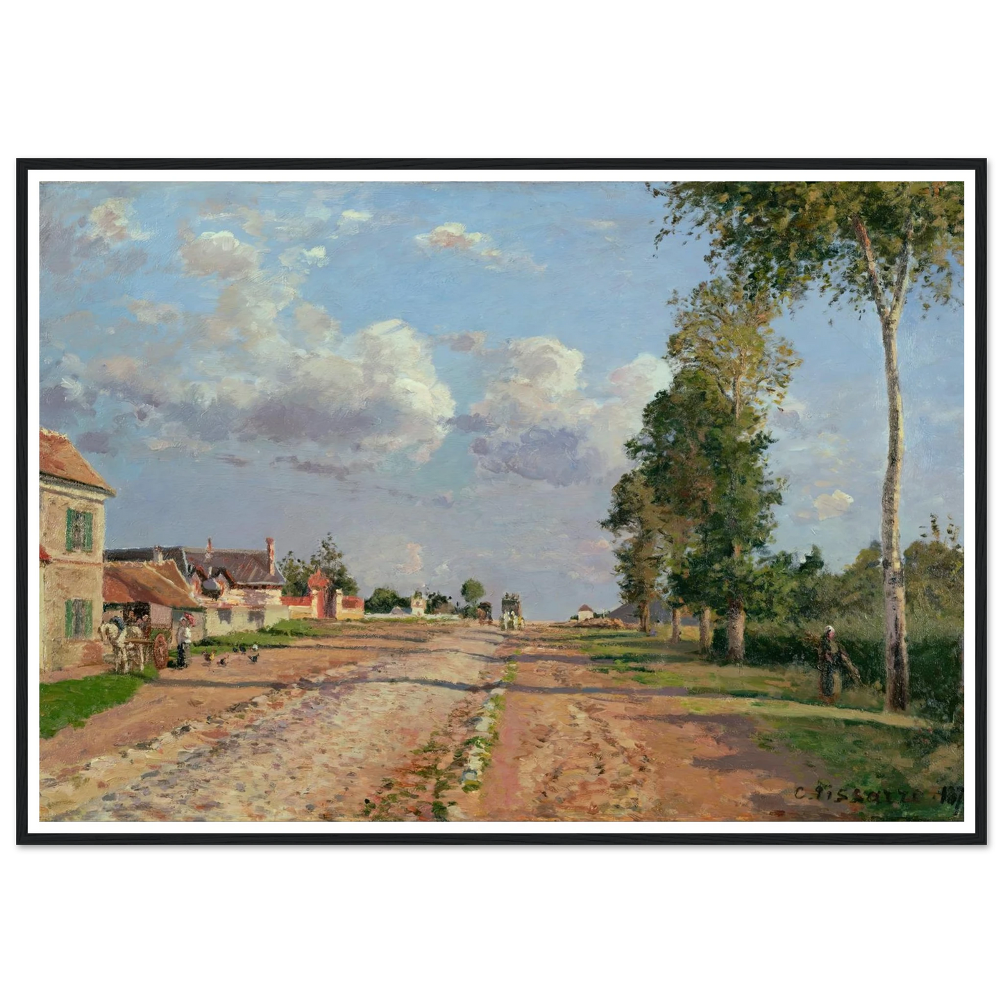 Route de Versailles, Rocquencourt (1871) Art Print | Camille Pissarro-Quipham Collections