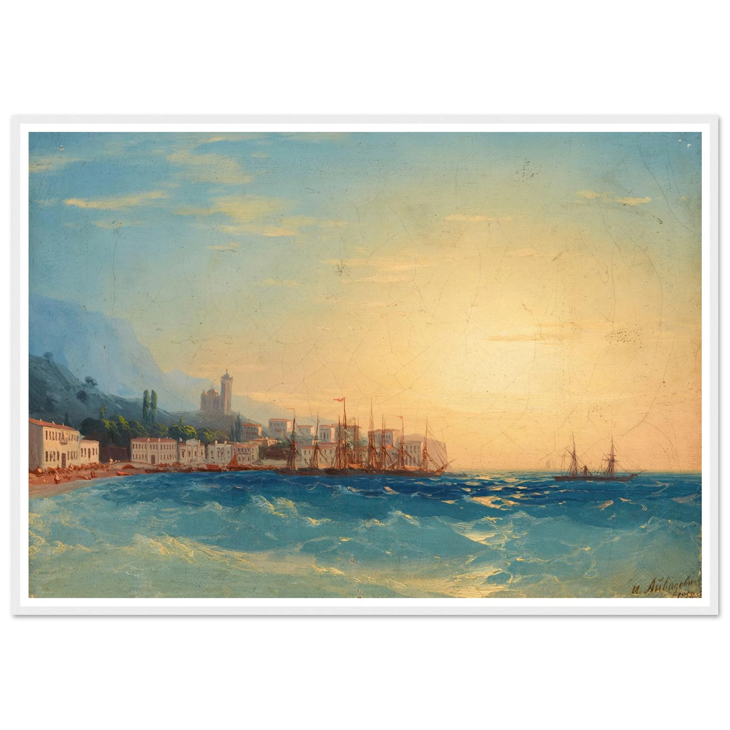 Harbor with Ships (1858) Art Print | Ivan Konstantinovich Aivazovsky-Quipham Collections