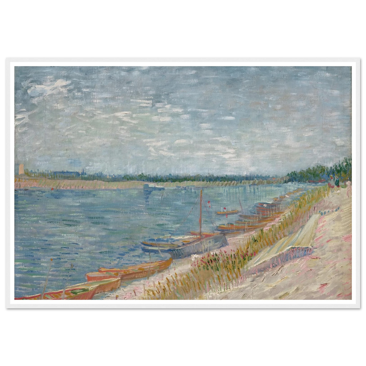 Les canots amarrés (1887) Art Print | Vincent van Gogh-Quipham Collections