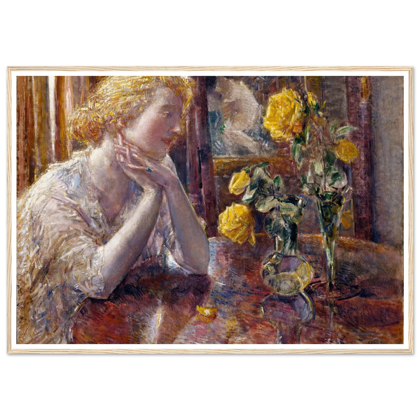 Maréchal Niel Roses (1919) Art Print | Childe Hassam-Quipham Collections
