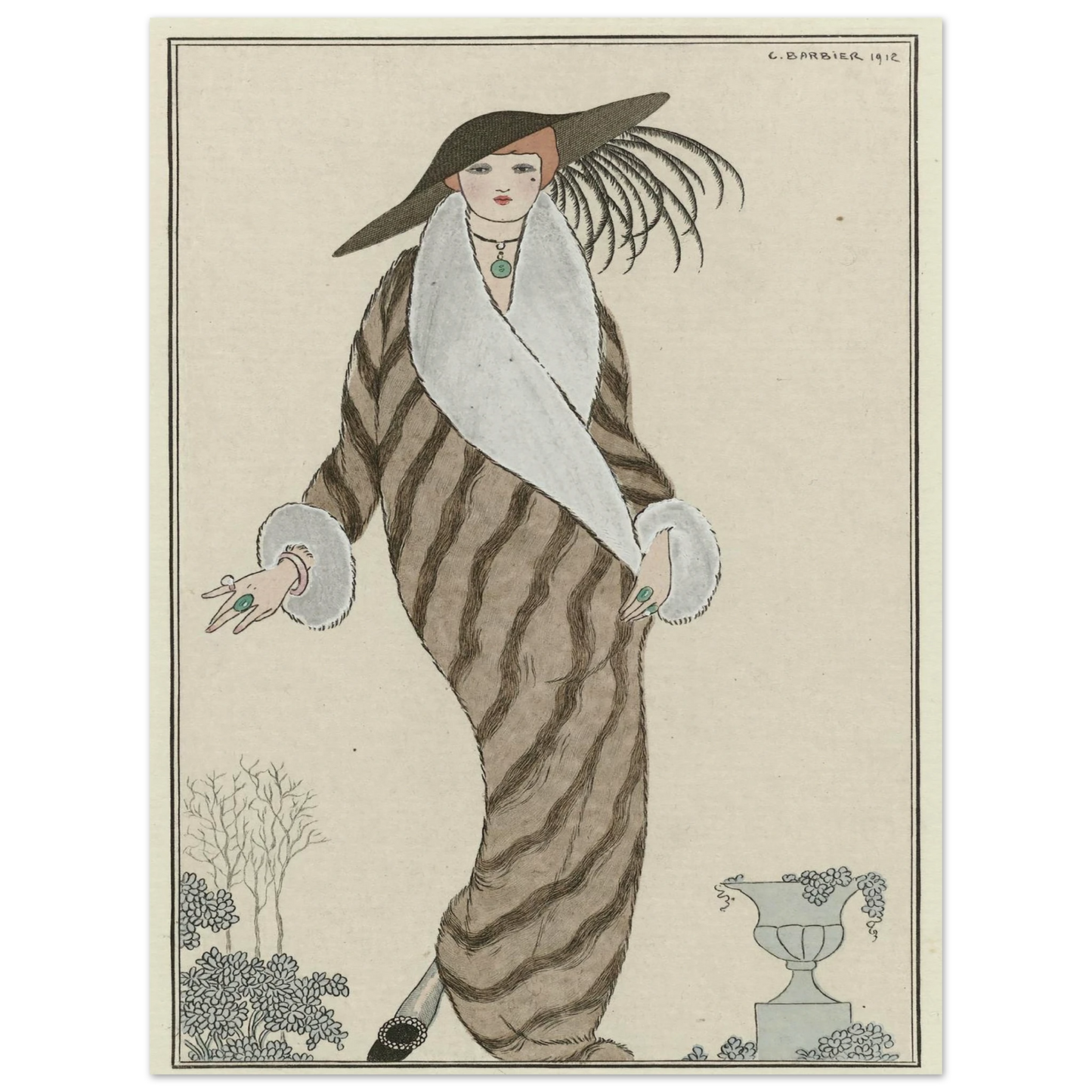 Manteau de Zibelin (1912) Art Print | George Barbier-Quipham Collections
