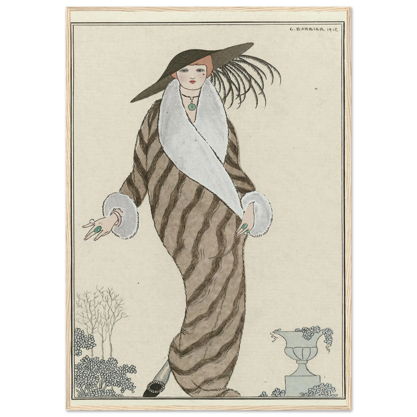 Manteau de Zibelin (1912) Art Print | George Barbier-Quipham Collections