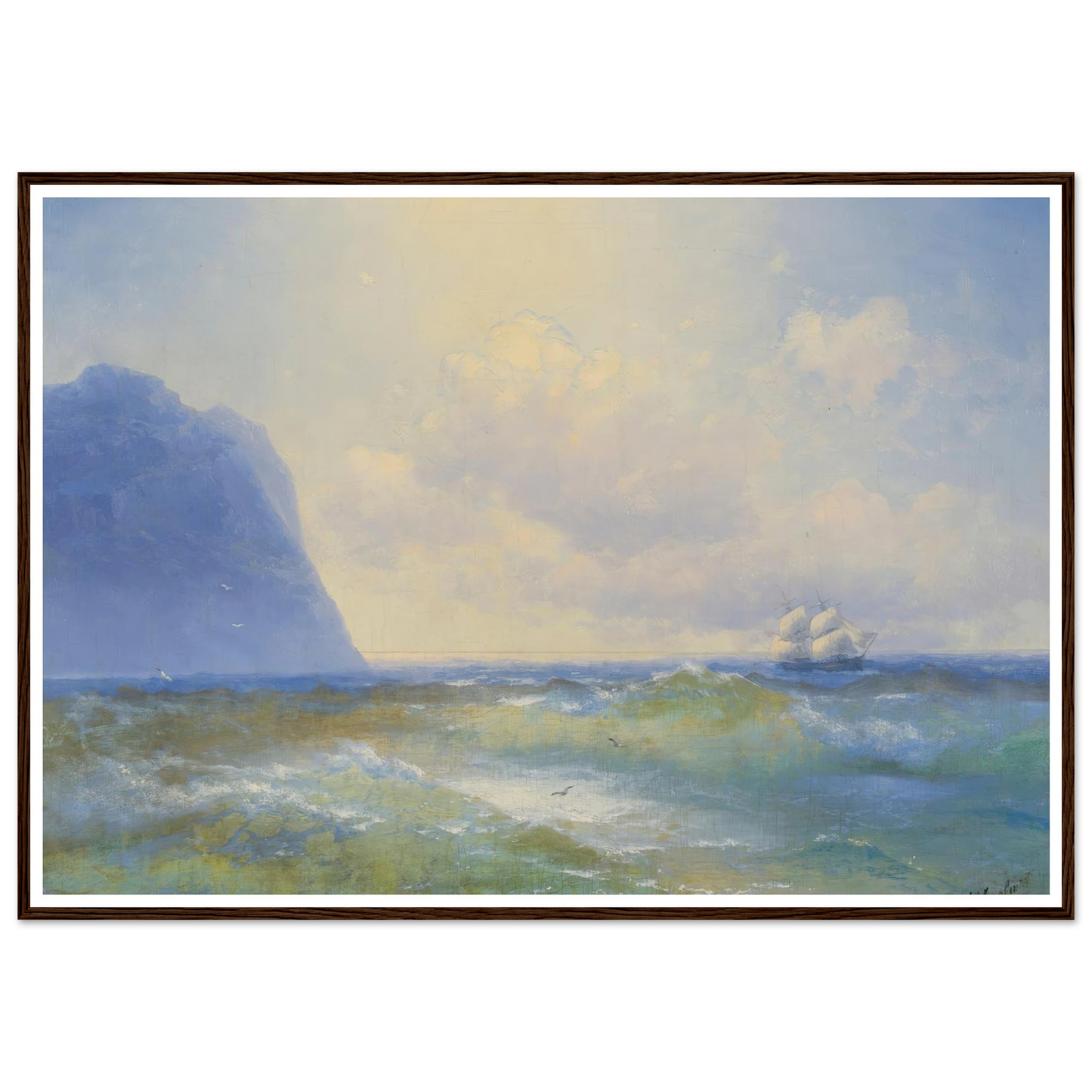 Ship At Sea ( 1895) Art Print | Ivan Konstantinovich Aivazovsky-Quipham Collections