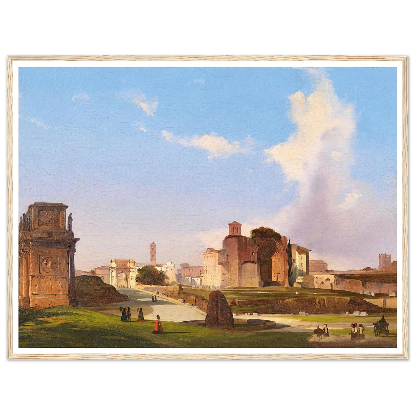 A View Of The Roman Forum With The Arch Of Constantine Art Print | Ippolito Caffi-Quipham Collections