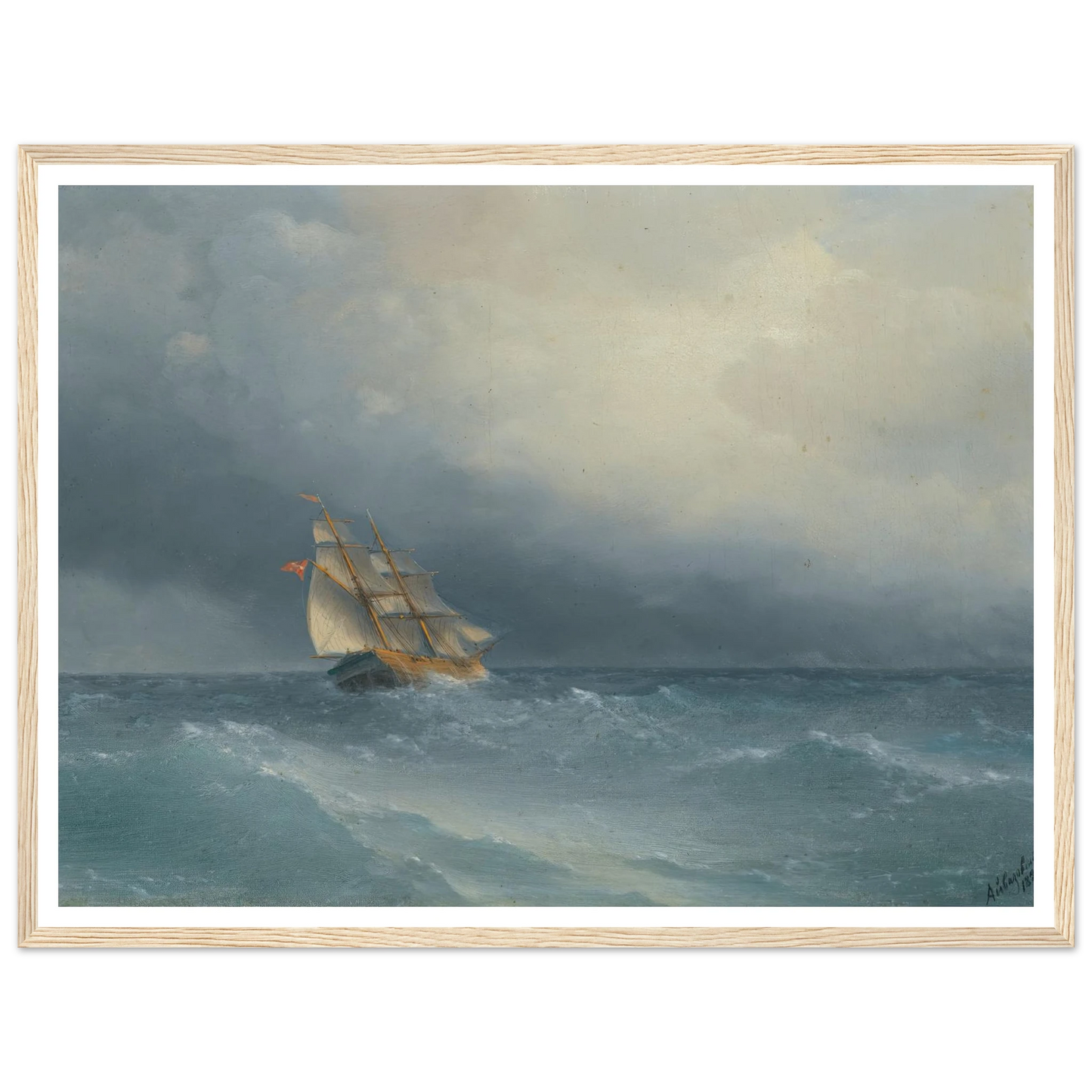 The Lifting Storm (1880) Art Print | Ivan Konstantinovich Aivazovsky-Quipham Collections