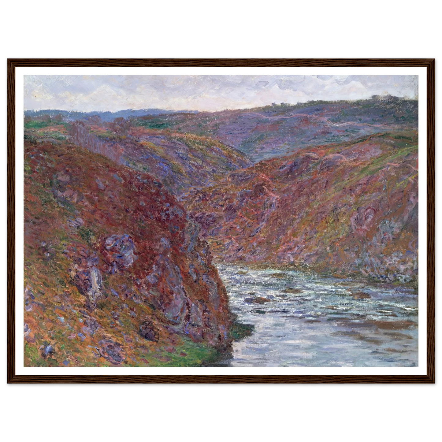 Valley of the Creuse (Gray Day) (1889) Art Print | Claude Monet-Quipham Collections