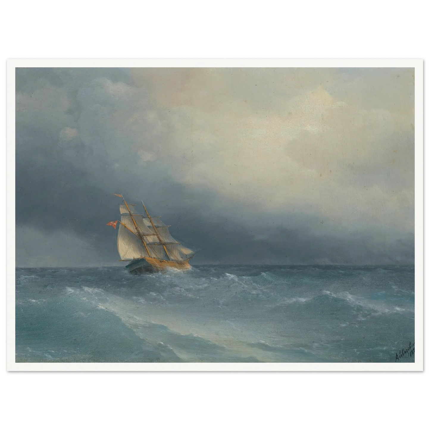 The Lifting Storm (1880) Art Print | Ivan Konstantinovich Aivazovsky-Quipham Collections