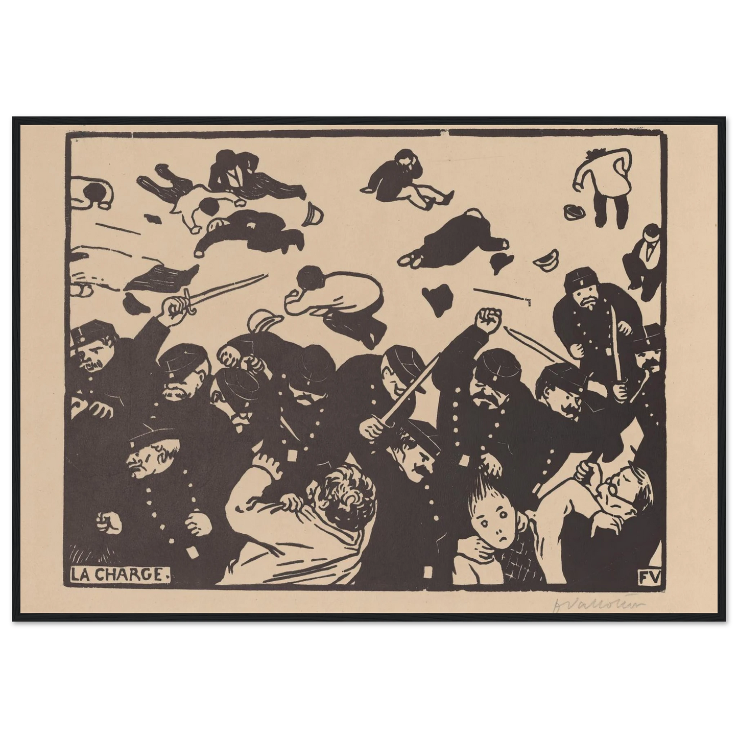 La charge (1893) Art Print | Felix Vallotton-Quipham Collections
