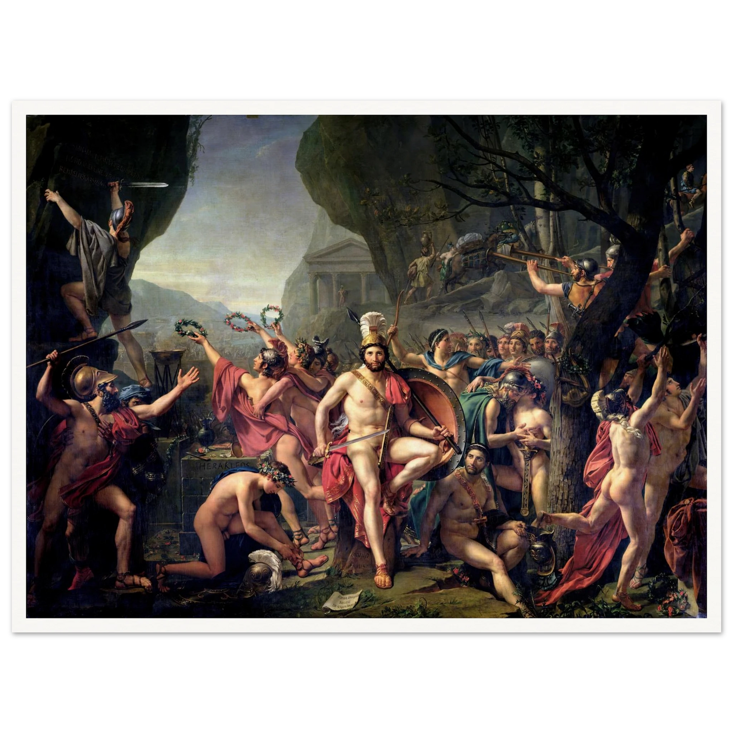 Leonidas At Thermopylae (1814) Art Print | Jacques Louis David-Quipham Collections