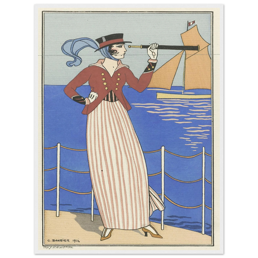Costume de Yacht (1914) Art Print | George Barbier-Quipham Collections