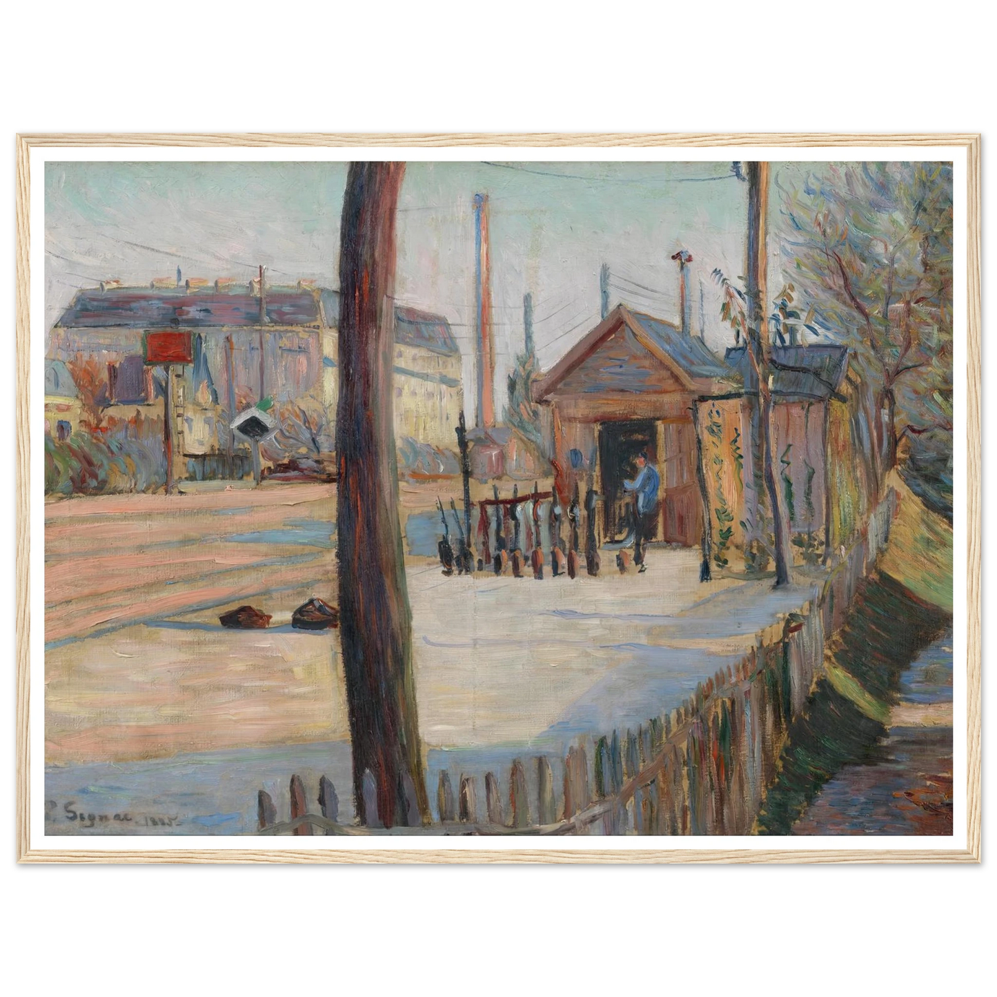 Railway junction near Bois-Colombes Art Print | Paul Signac-Quipham Collections