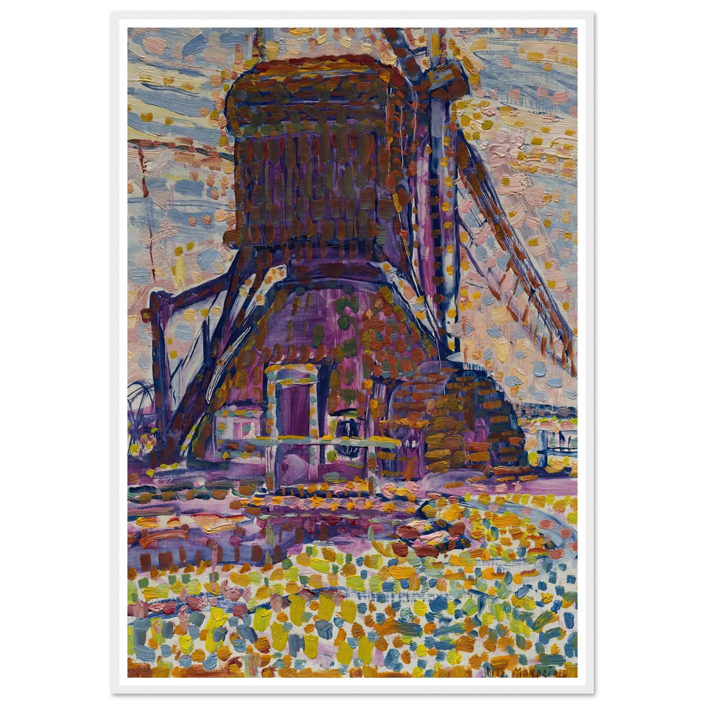 The Winkel Mill (1908) Art Print | Piet Mondrian-Quipham Collections