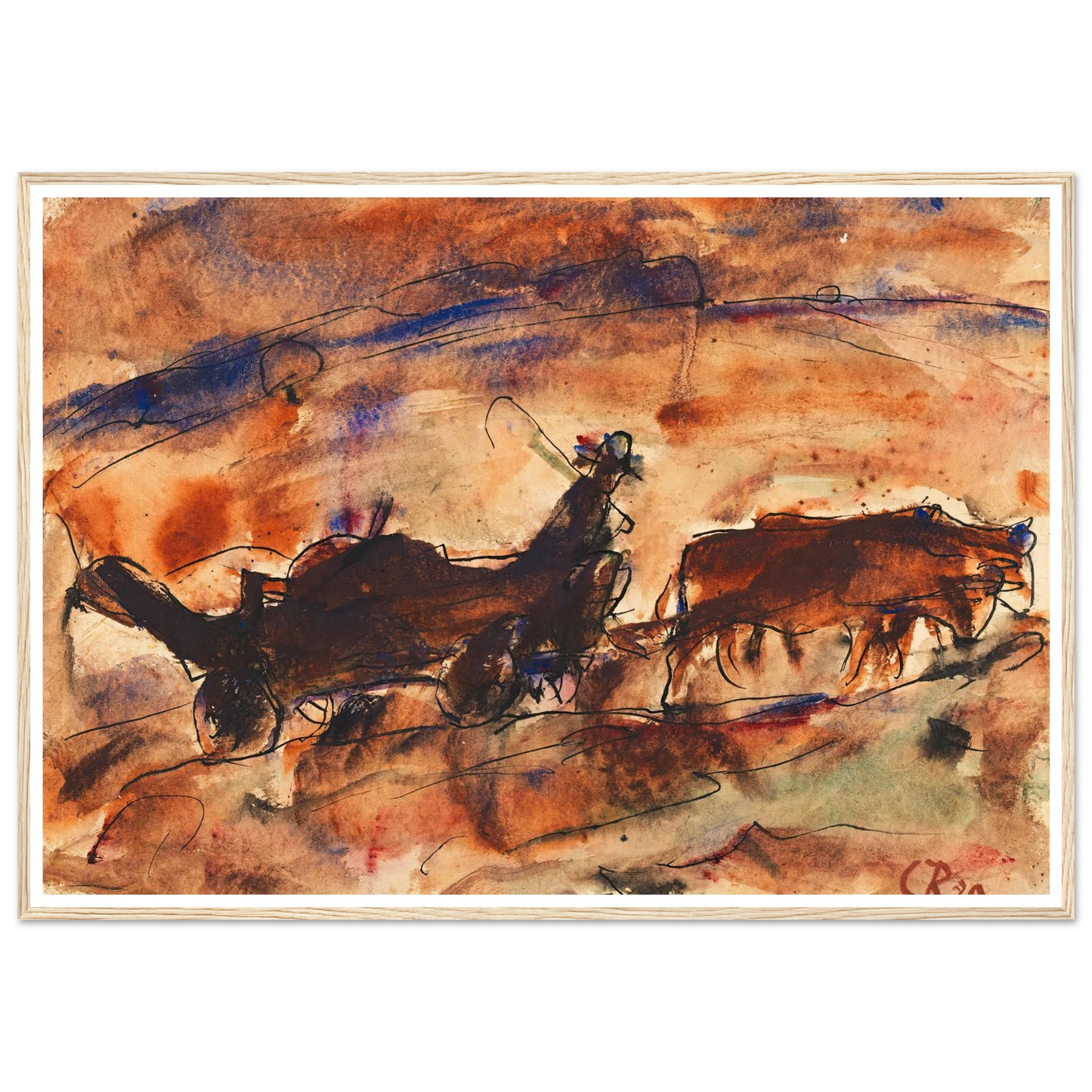 Ochsenfuhrwerk (1920) Art Print | Christian Rohlfs-Quipham Collections