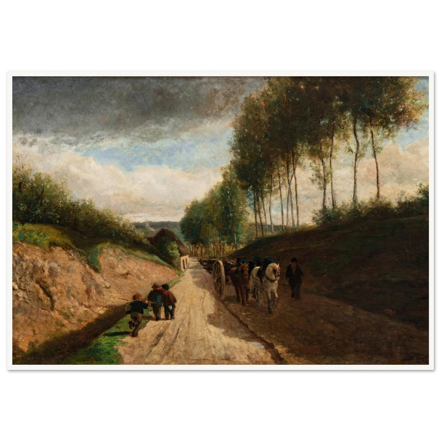 Chemin creux, environs de Chailly ( 1860) Art Print | Camille Pissarro-Quipham Collections
