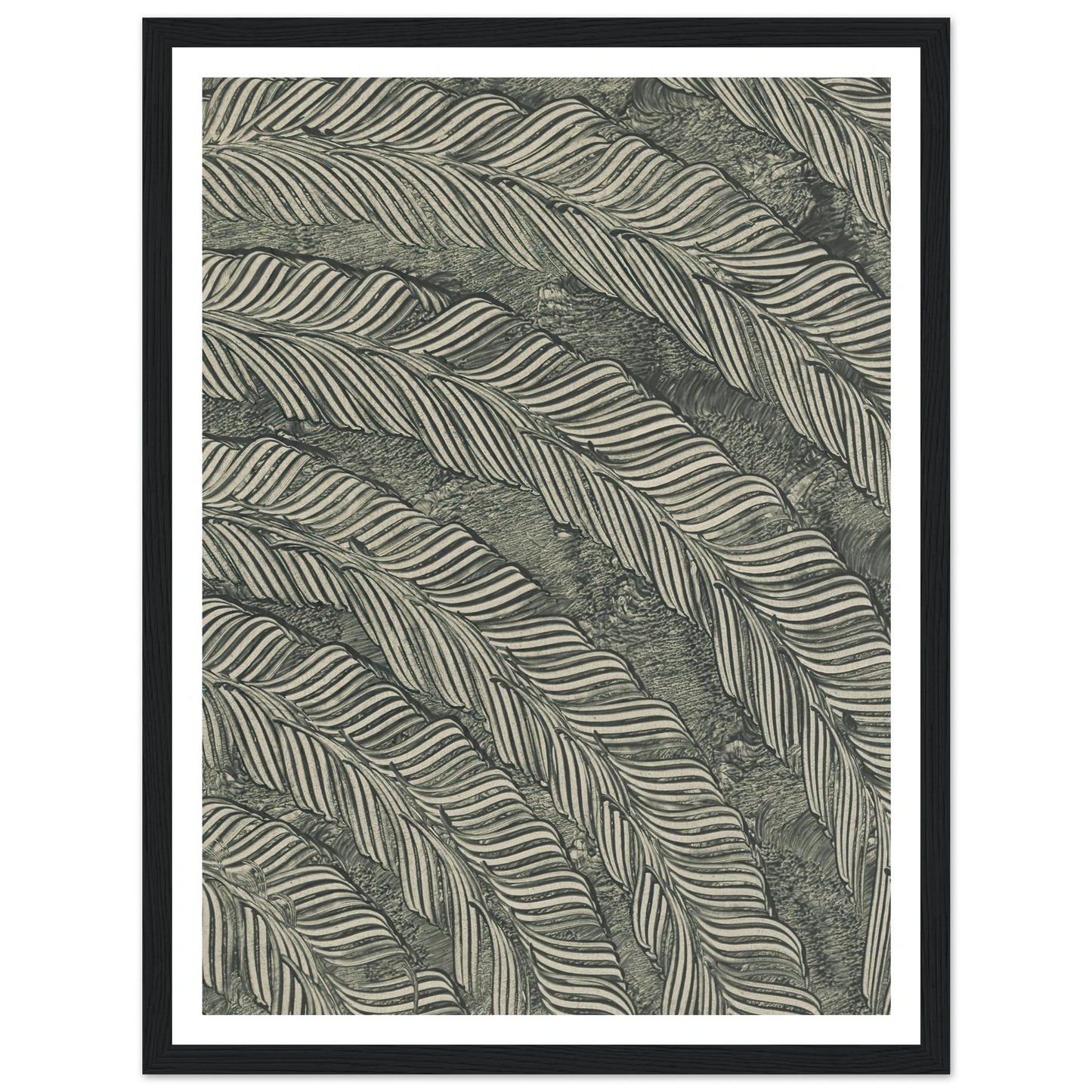 Kleisterpapier mit Verdrängungsdekor (Federn) (1890) Art Print | Anker Kyster-Quipham Collections