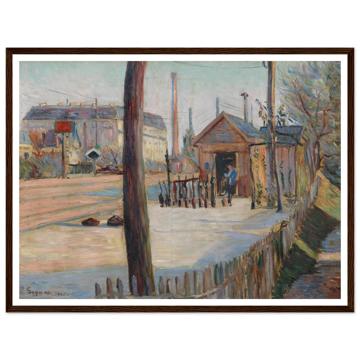 Railway junction near Bois-Colombes Art Print | Paul Signac-Quipham Collections