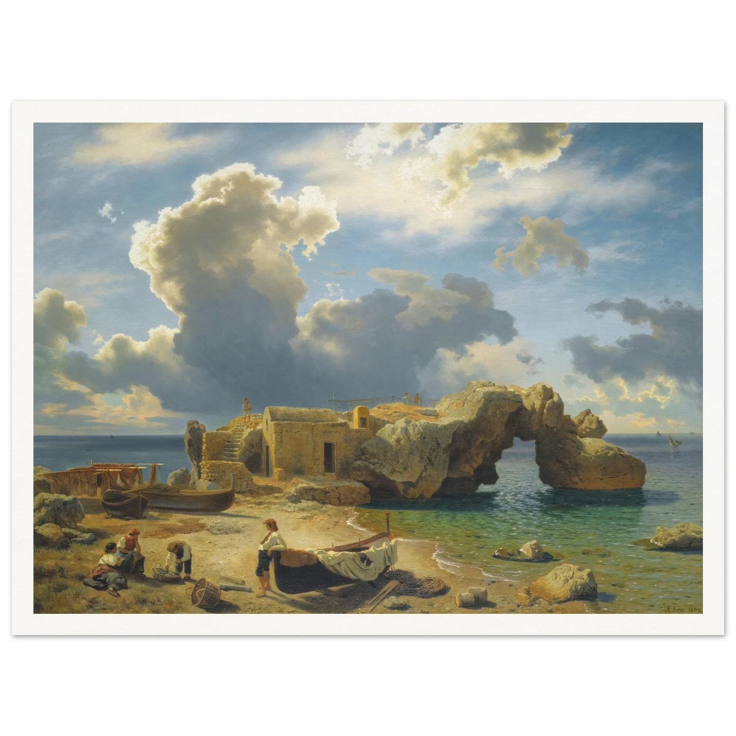Capri ( 1864) Art Print | August Wilhelm Leu-Quipham Collections