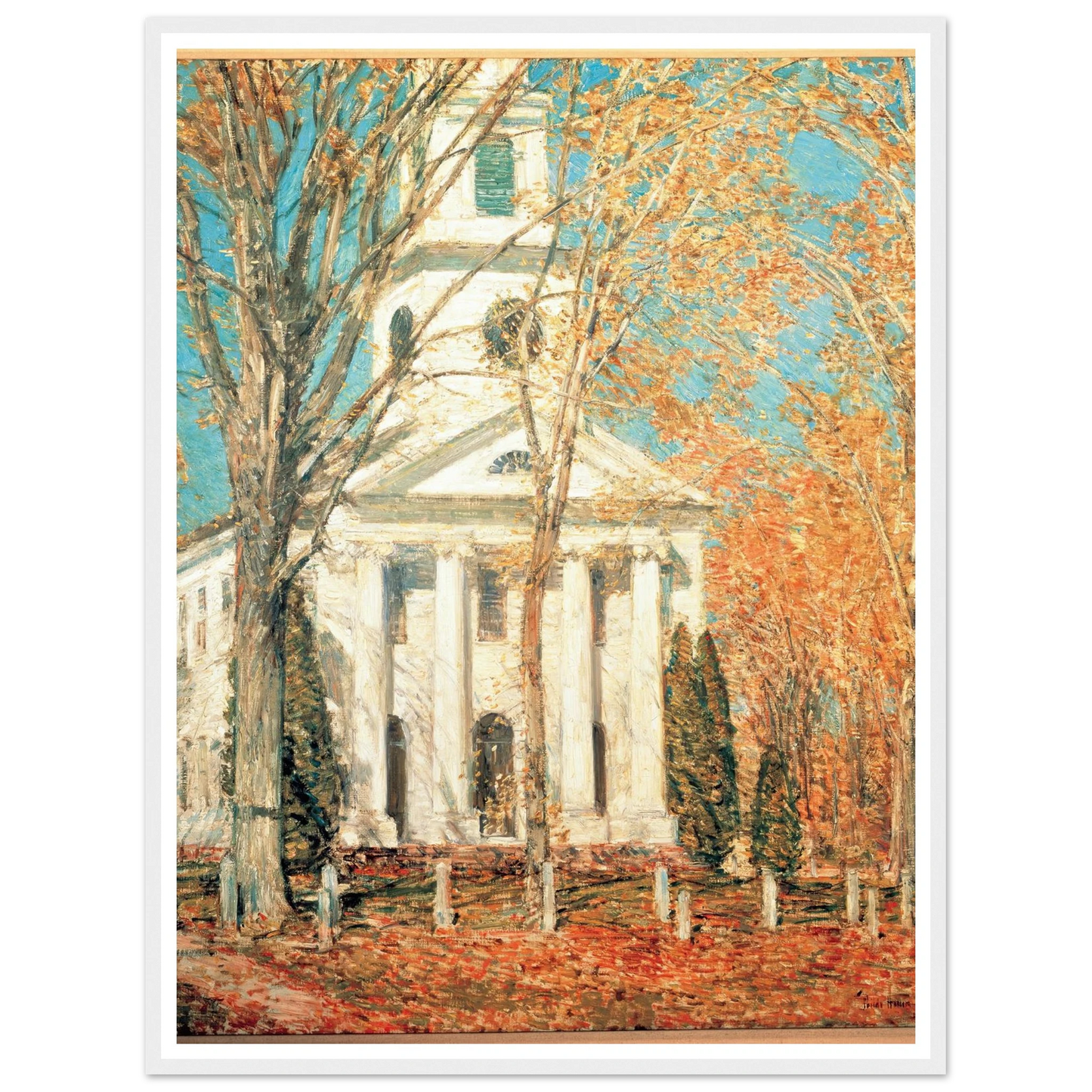 Church at Old Lyme, Connecticut (1905) Art Print | Childe Hassam-Quipham Collections