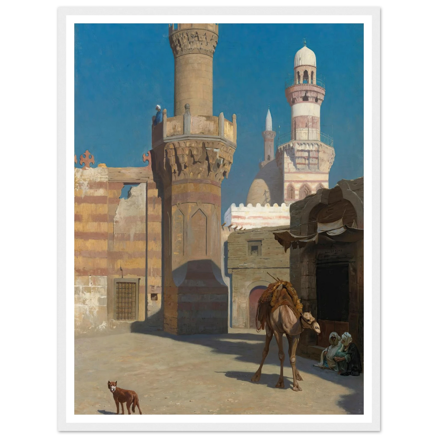 Une Journée Chaude Au Caire (Devant La Mosquée) Art Print | Jean Leon Gerome-Quipham Collections