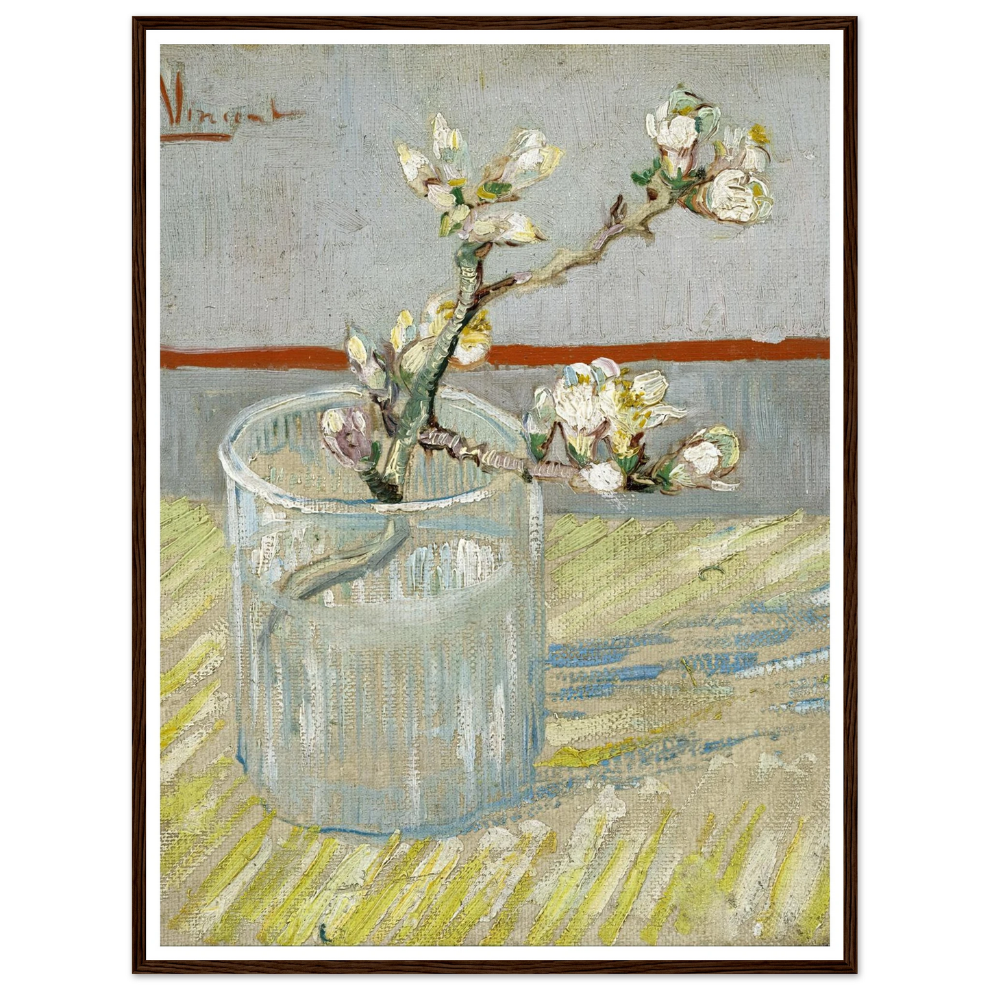 Sprig of flowering almond in a glass (1888) Art Print | Vincent van Gogh-Quipham Collections