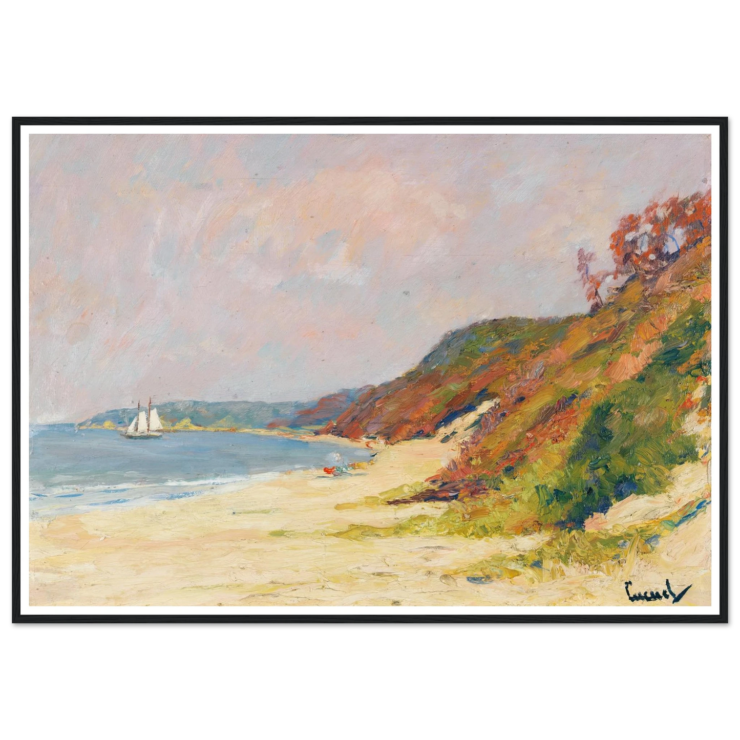 The Beach at Rocky Point, Long Island (1930) Art Print | Edward Cucue-Quipham Collections