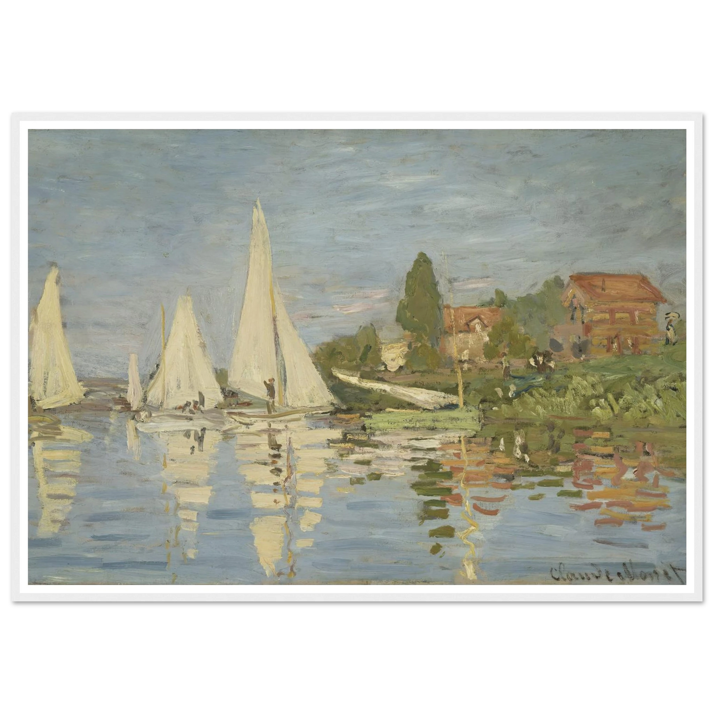 Regattas at Argenteuil (circa 1872) Art Print | Claude Monet-Quipham Collections