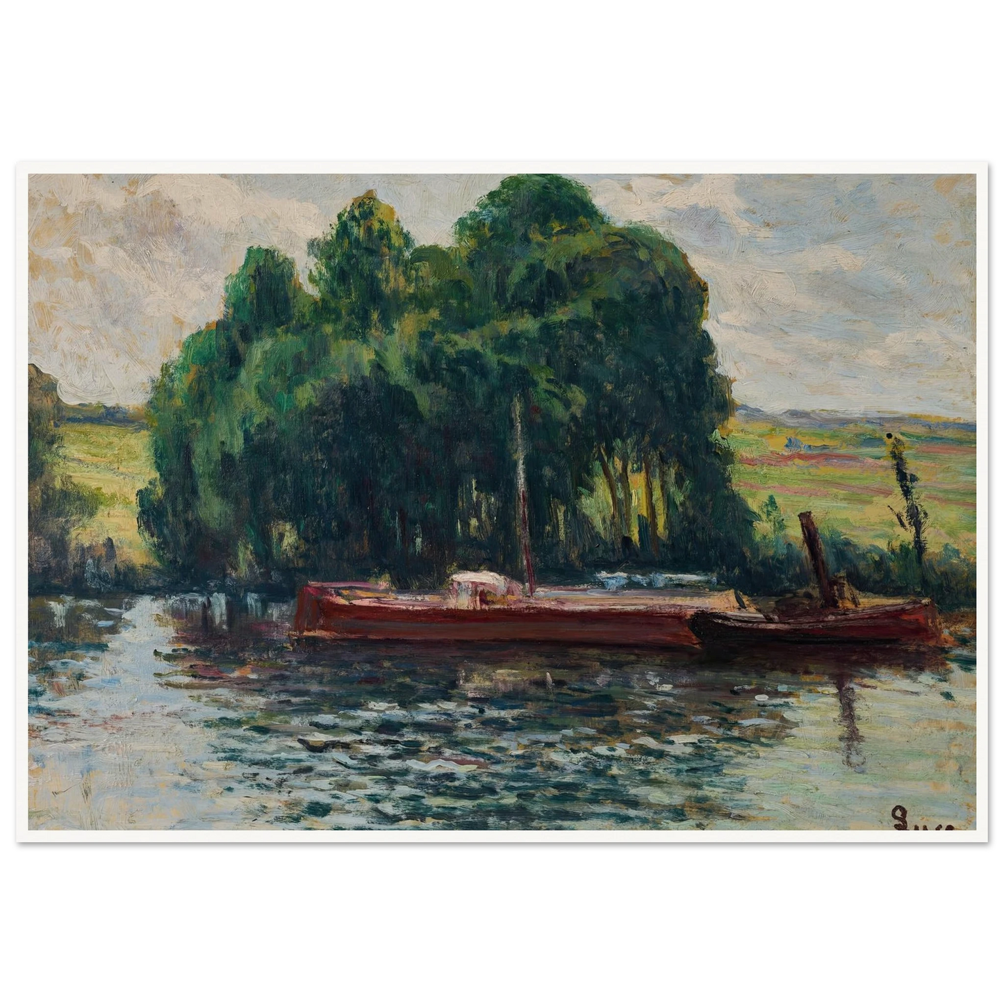 Rolleboise, La Seine Art Print | Maximilien Luce-Quipham Collections